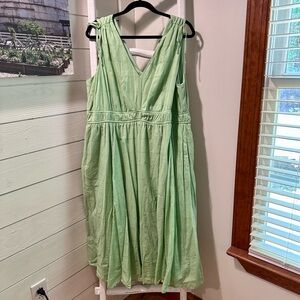 Torrid Green Pleated Wrap Sundress 2X
